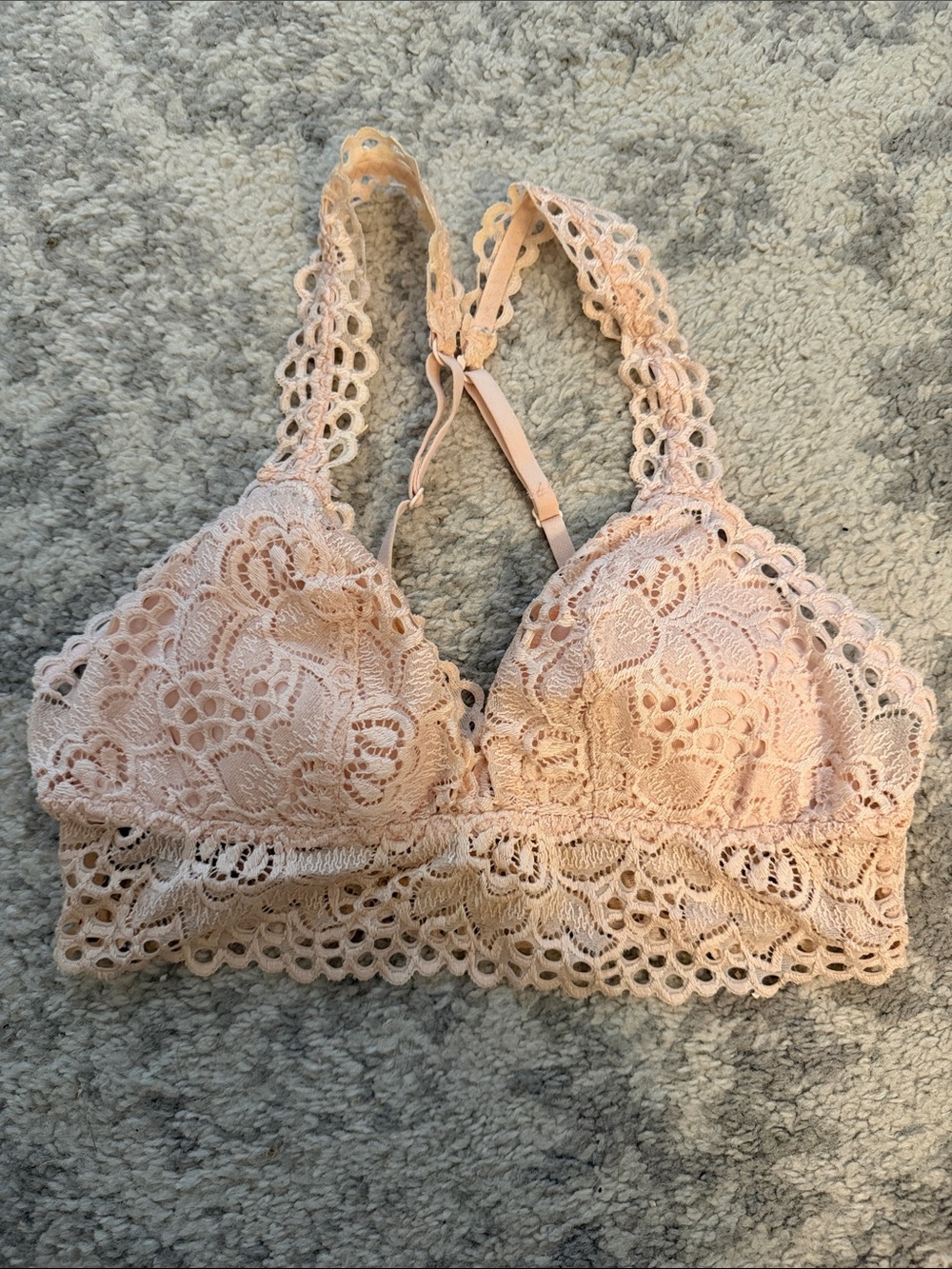 aerie Lace Bralette in Blush Peach